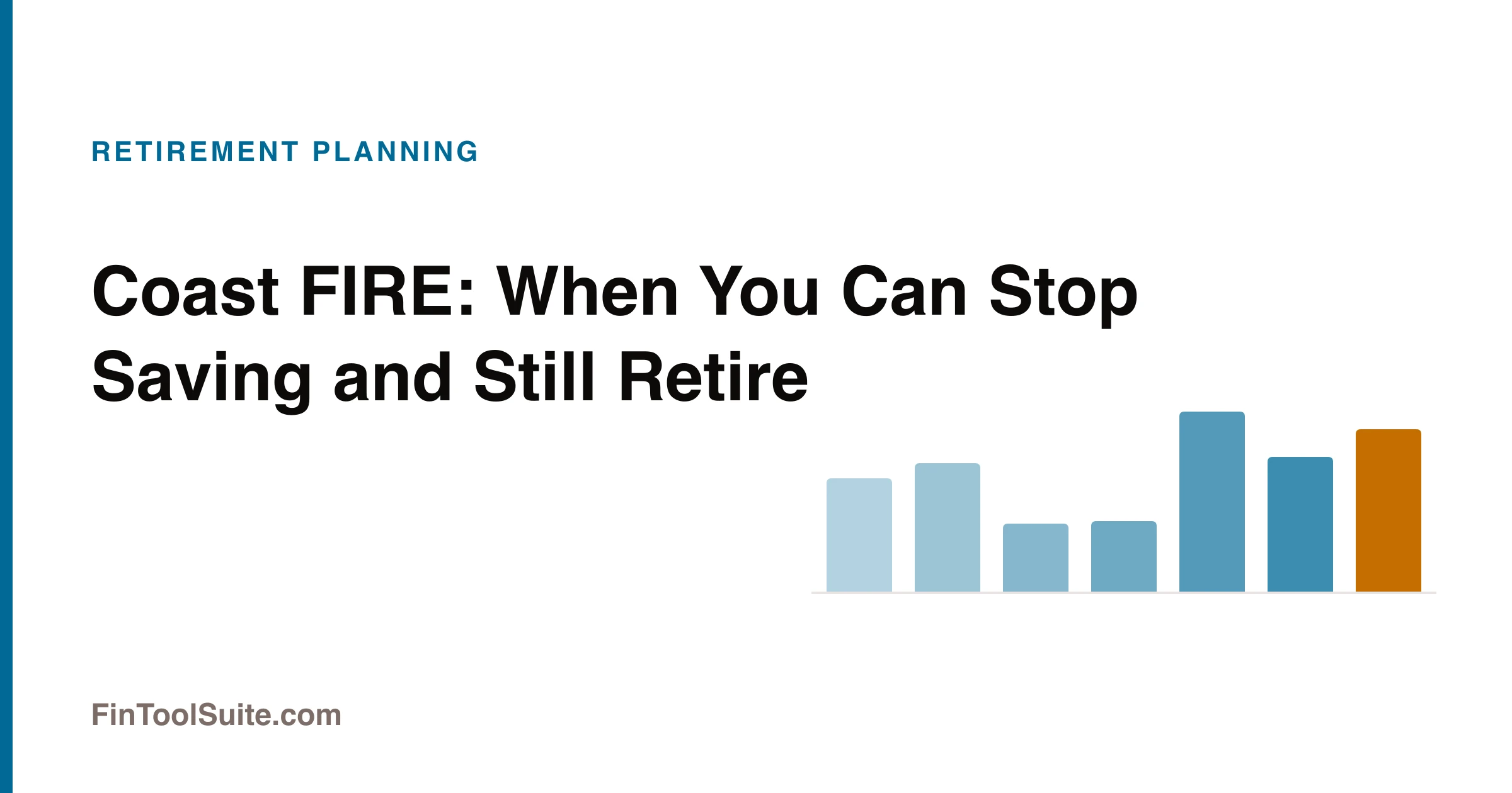 Coast FIRE savings balance compounding toward a retirement target over time