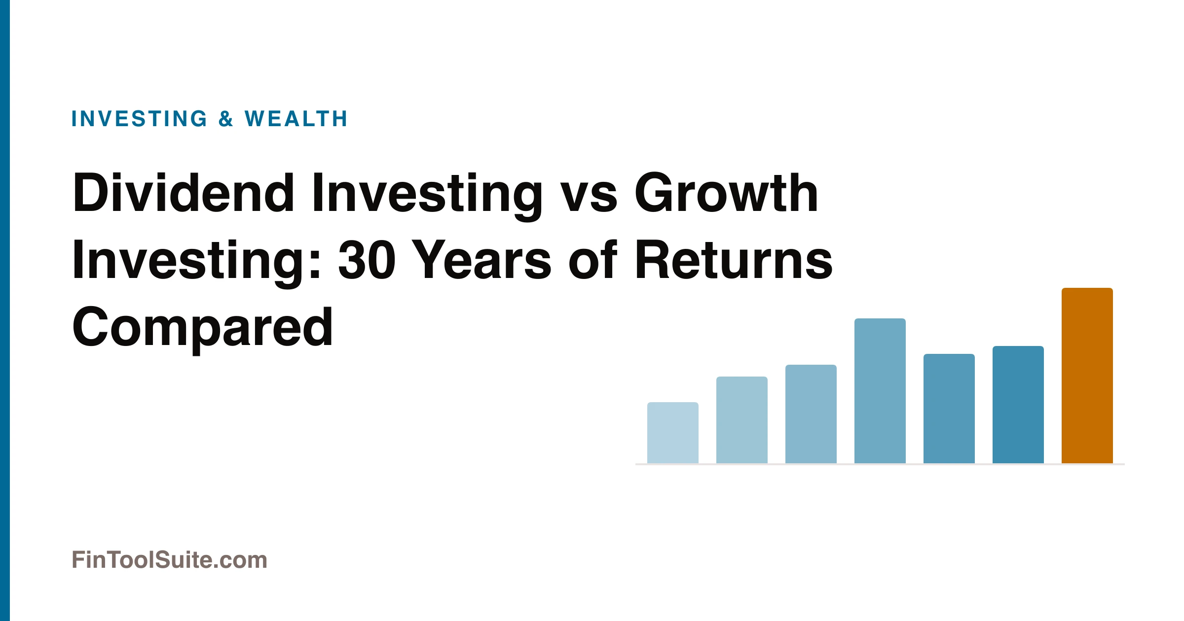 Two investment portfolios compared over thirty years, dividend income versus price growth